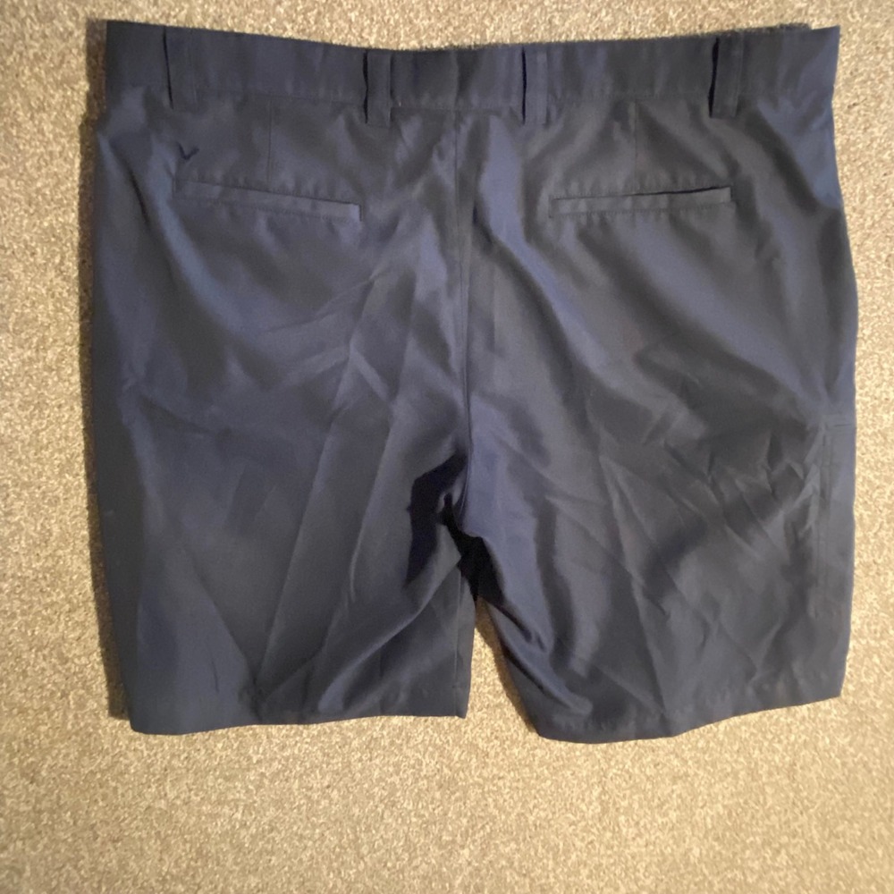 Callaway Golf Shorts Mens 40 Navy Blue Excellent Performance Flat Front Cargo - Picture 4 of 10